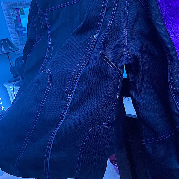 Vance Leathers Women's Black & Purple Textile Jacket Reflective Tribal Detail - Picture 10 of 12